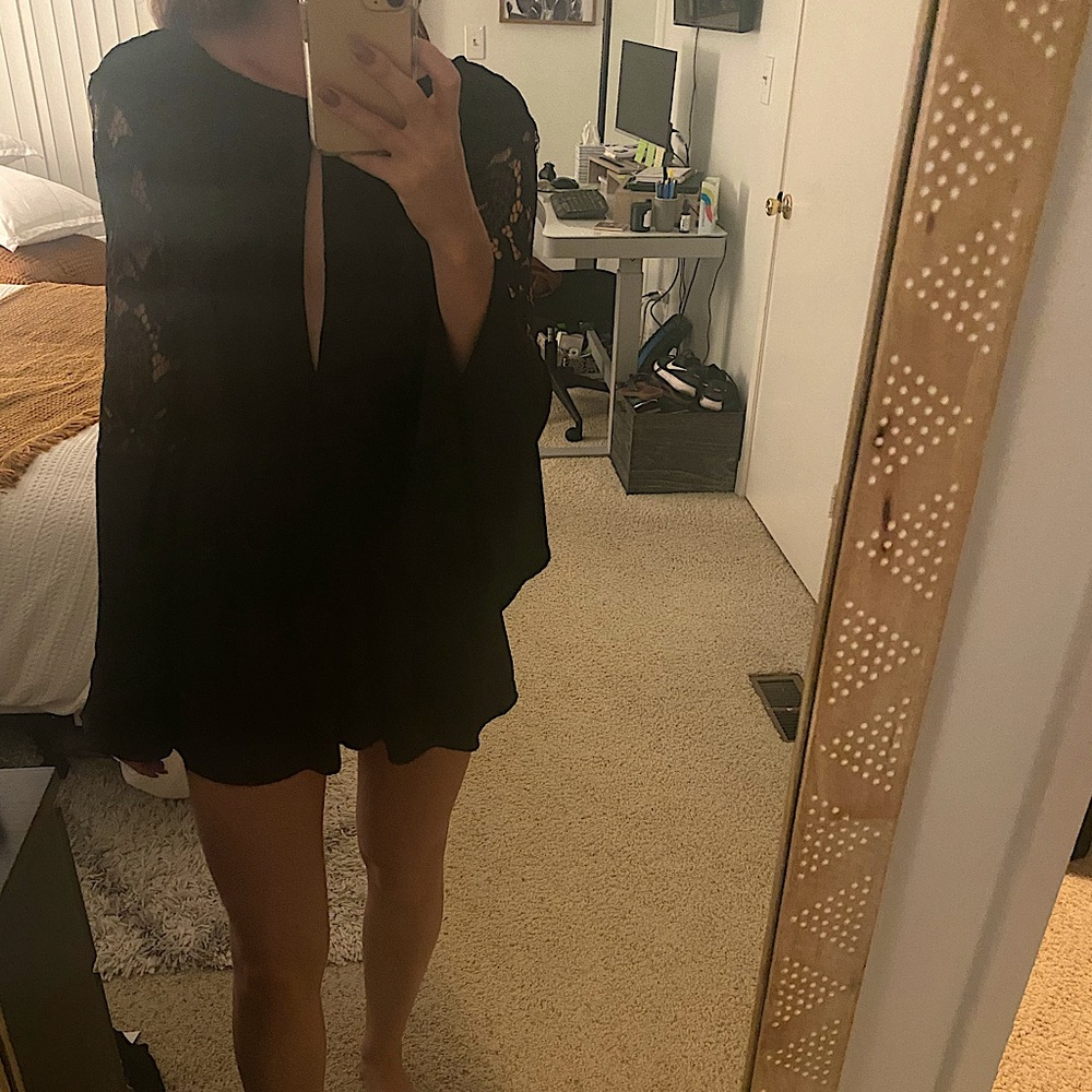 Missguided Black lace romper